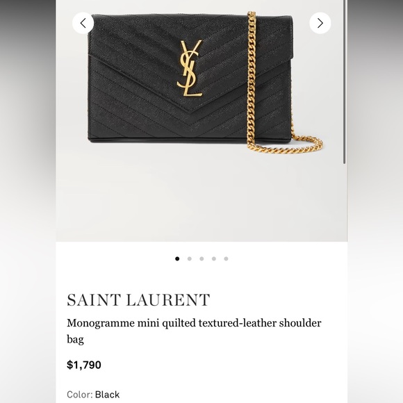 YSL classic black purse 100% AUTHENTIC - Picture 3 of 10